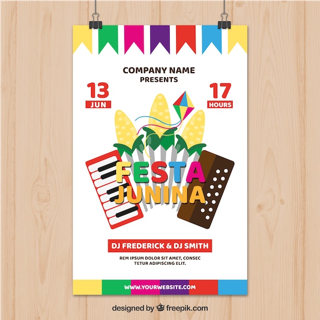 Festa junina poster template