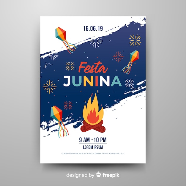 축제 junina 포스터