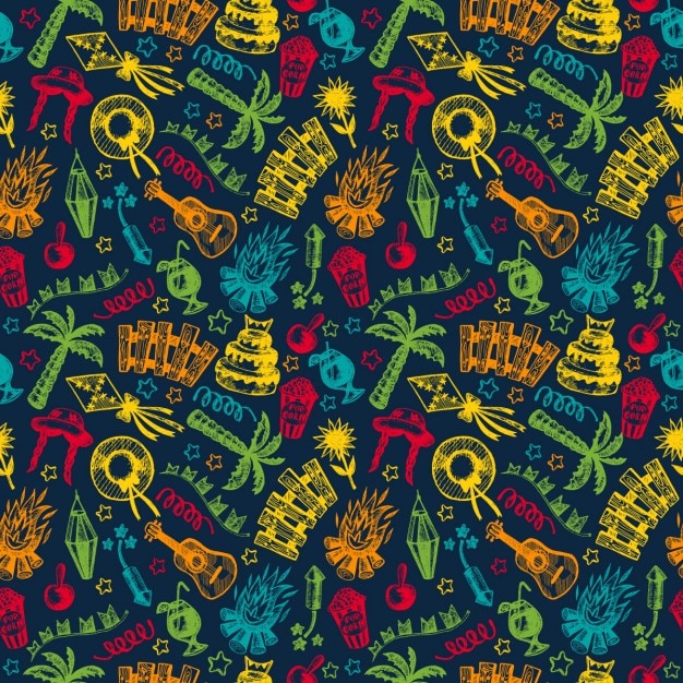 Festa junina seamless pattern