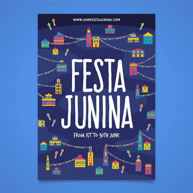 Шаблон festa junina для плаката