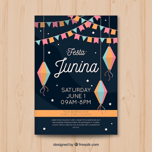 Vettore gratuito festa junina