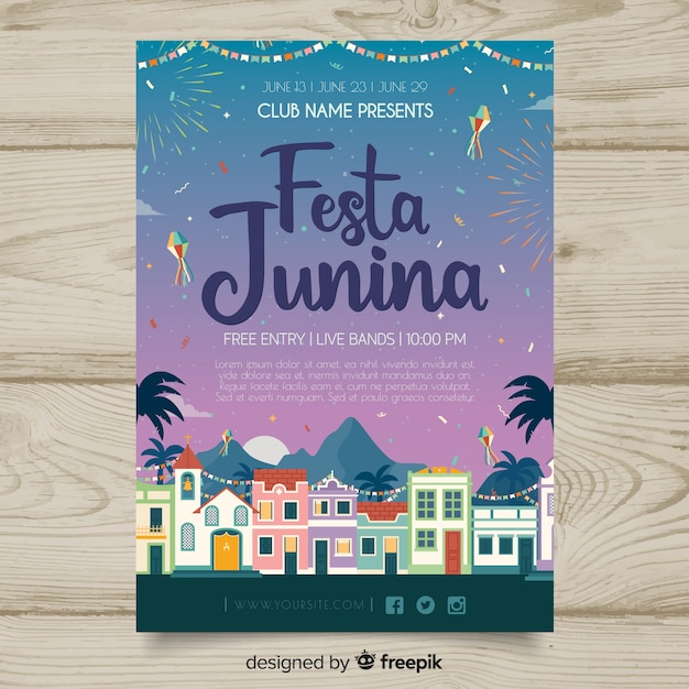 Vettore gratuito festa junina