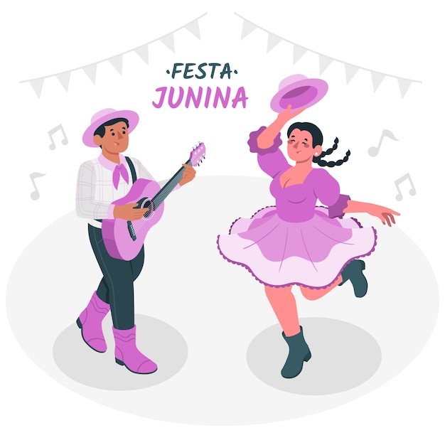 Festas juninas concept illustration