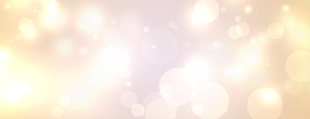 Free vector festival bokeh lights white banner design