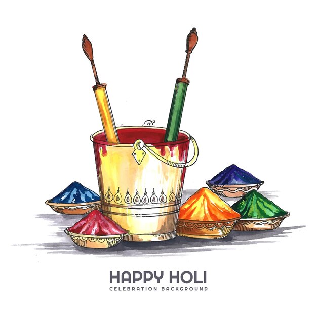 Festival of colors celebration happy holi card background