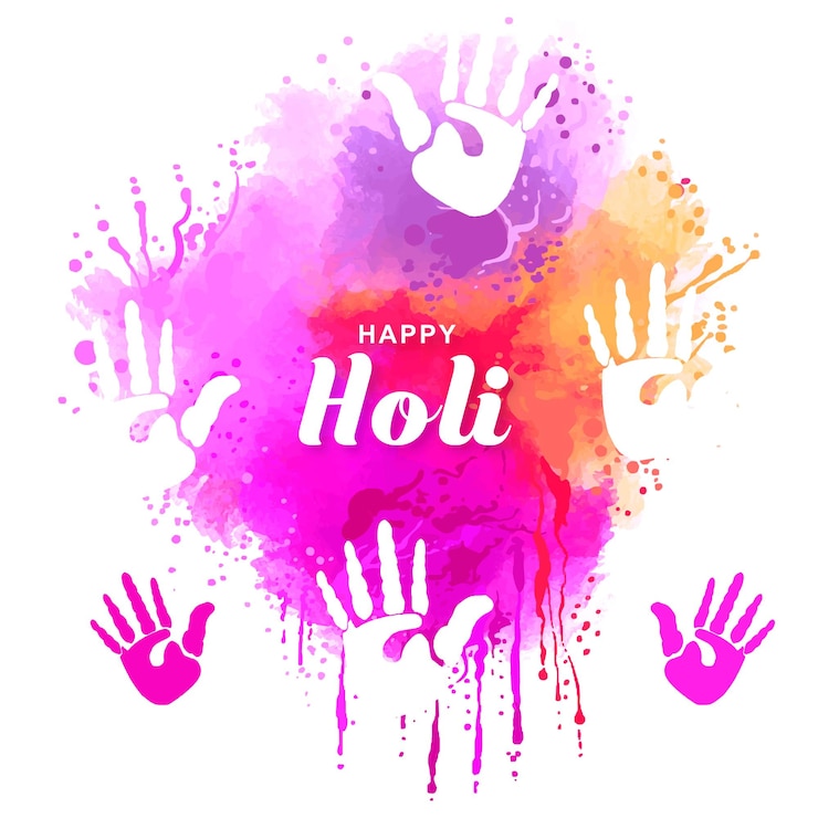 Free Vector festival of colors celebration happy holi card background