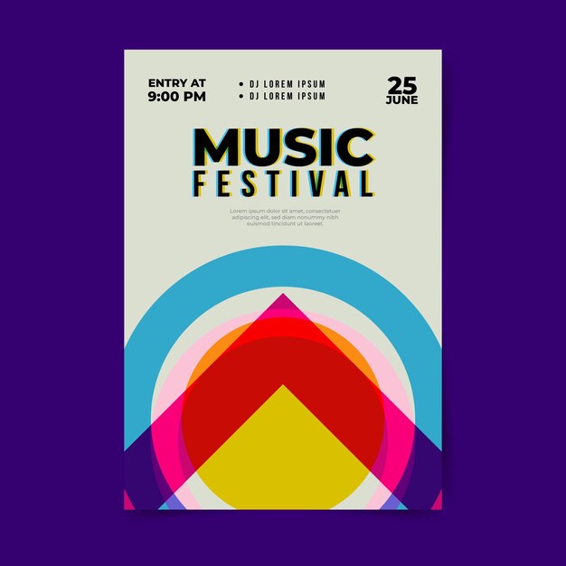 Festival design poster template