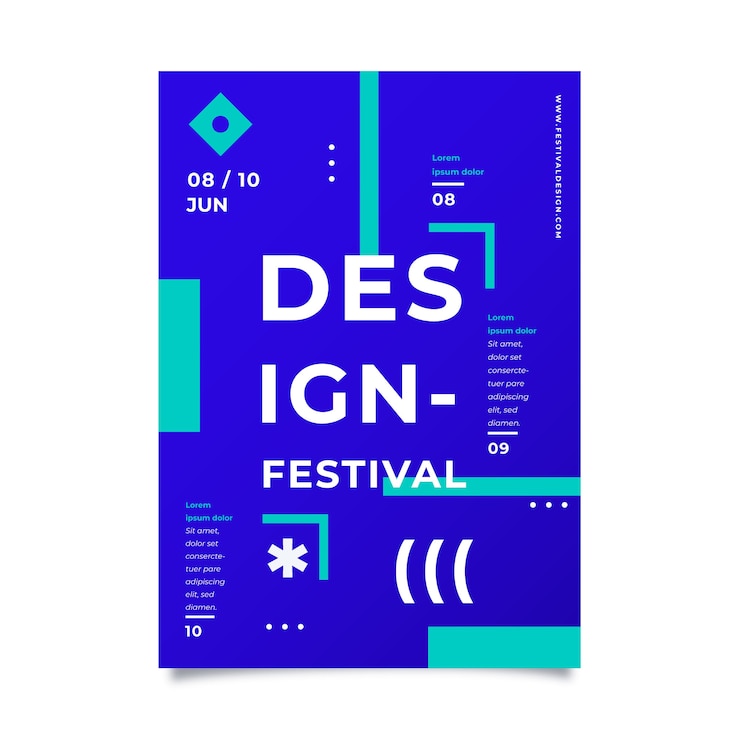 Free Vector festival design poster template