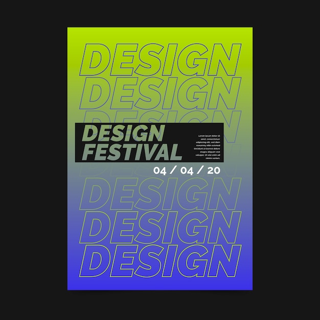 Festival design poster template