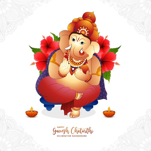 Festival of ganesh chaturthi celebration card background