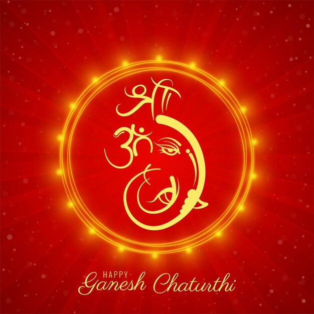 Festival of ganesh chaturthi creative card