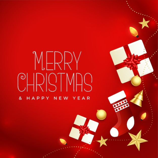 Бесплатное векторное изображение Фестивальное приветствие для счастливого рождественского сезона