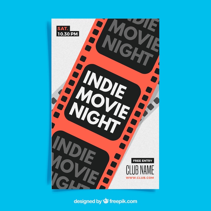 Free Vector festival poster in flat style