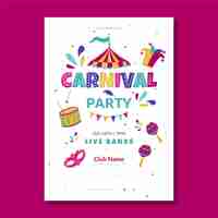 Free vector festive carnival party poster