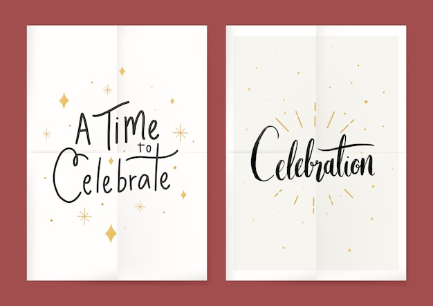 Free vector festive celebrations poster