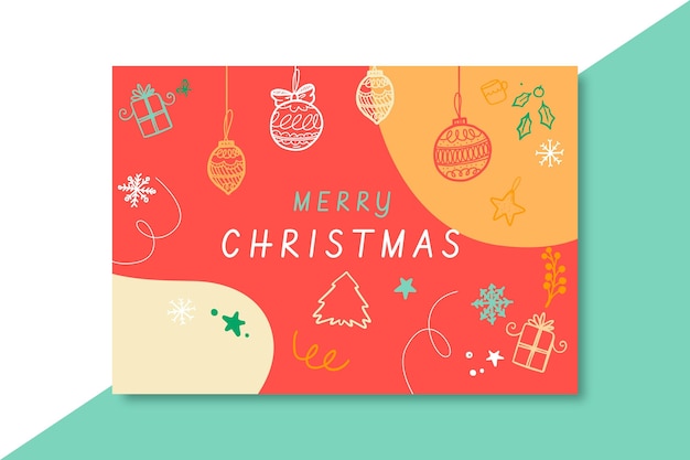 Festive christmas card template