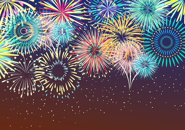 Festive Firework Abstract Background