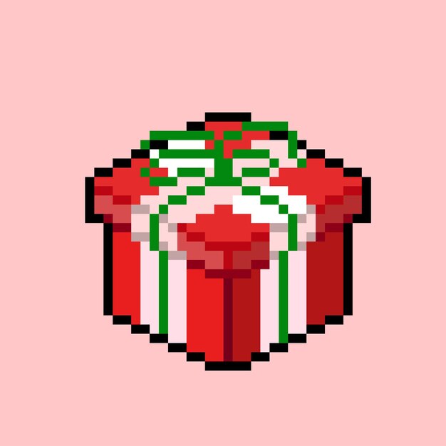 Premium Vector Festive Gift With Pixel Art Style