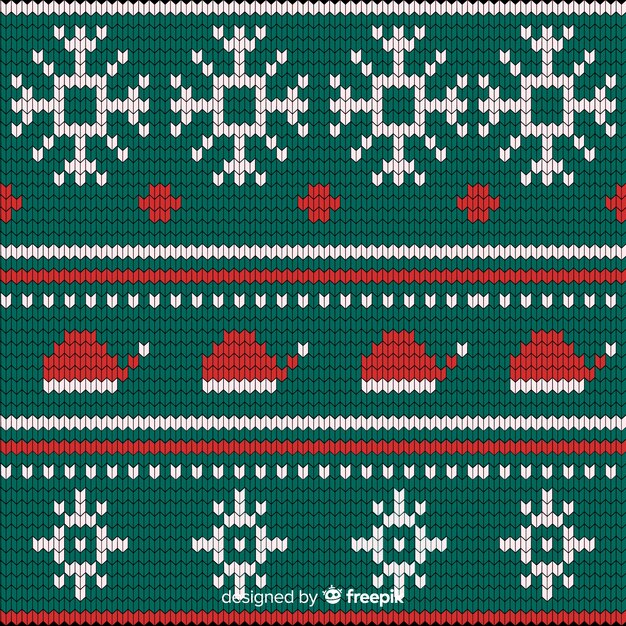 Festive knitted christmas pattern