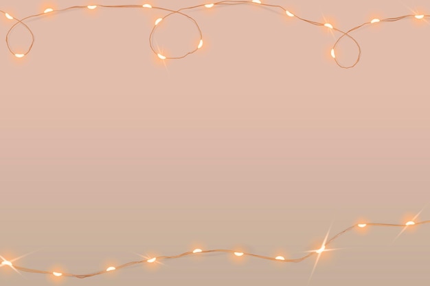 Festive pink background vector with glowing wired lights