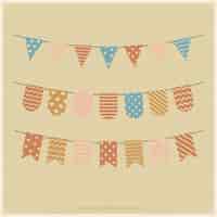 Free vector festive vintage garlands with roses