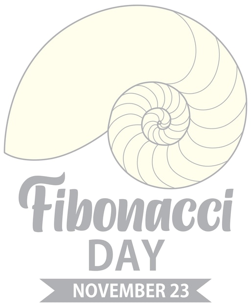 Vettore gratuito design del poster del giorno di fibonacci