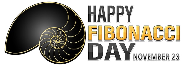 Free vector fibonacci day poster design