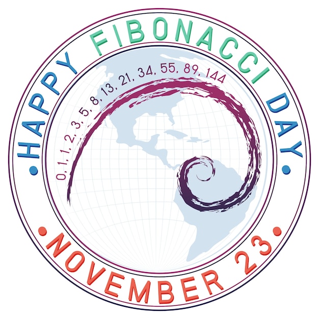 Free vector fibonacci day poster design