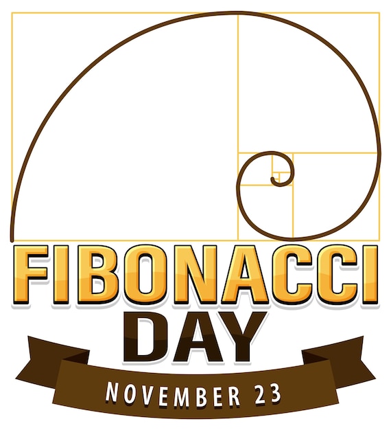 Free vector fibonacci day poster design