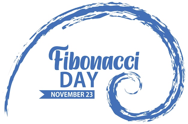 Free vector fibonacci day poster design