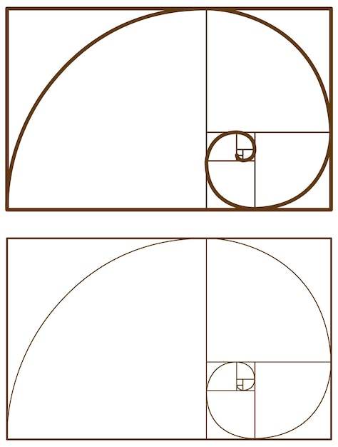 Vettore gratuito fibonacci sequenza matematica numeri di fibonacci