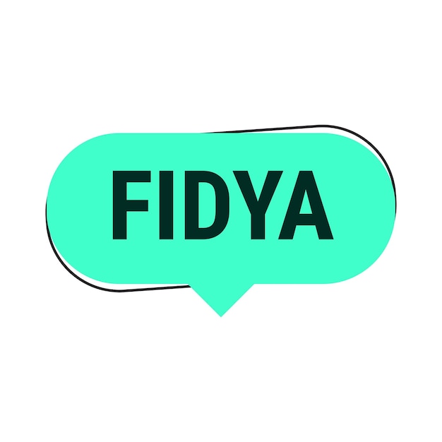 Баннер fidya turquoise vector callout с информацией о пожертвованиях и уединении во время рамадана