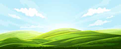 Free vector field background landscape vector