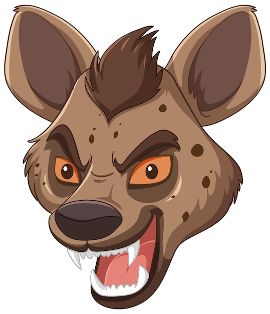 Free vector fierce hyena head vector illustration