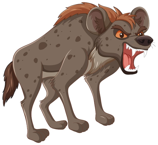 Fierce hyena on the prowl illustration