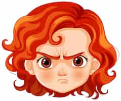 Free vector fiery redhead expressing anger