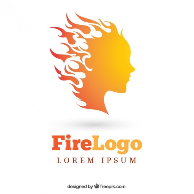 Vettore gratuito fiery donna logo