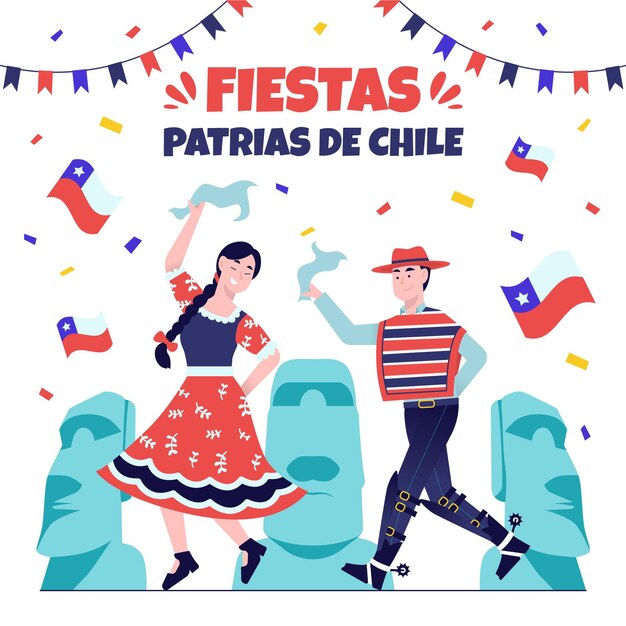 Fiestas patrias de chile concept