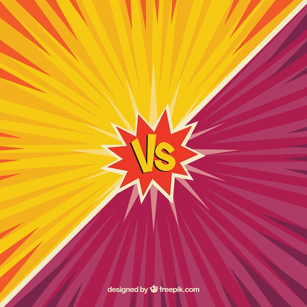 Free vector fight background with classic versus