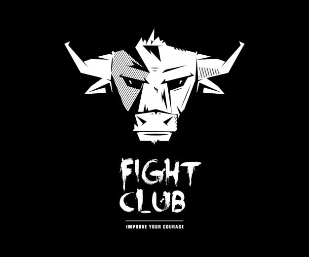 Vettore gratuito fight club bull logo