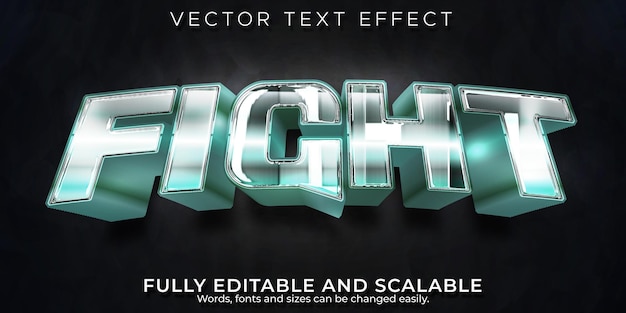 Free vector fight text effect