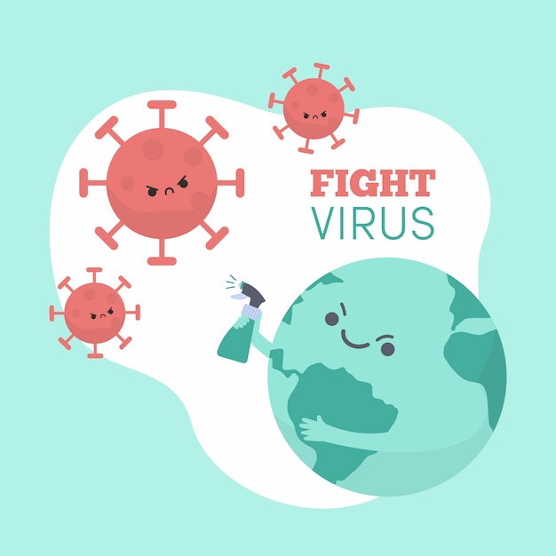 Fight the virus concept