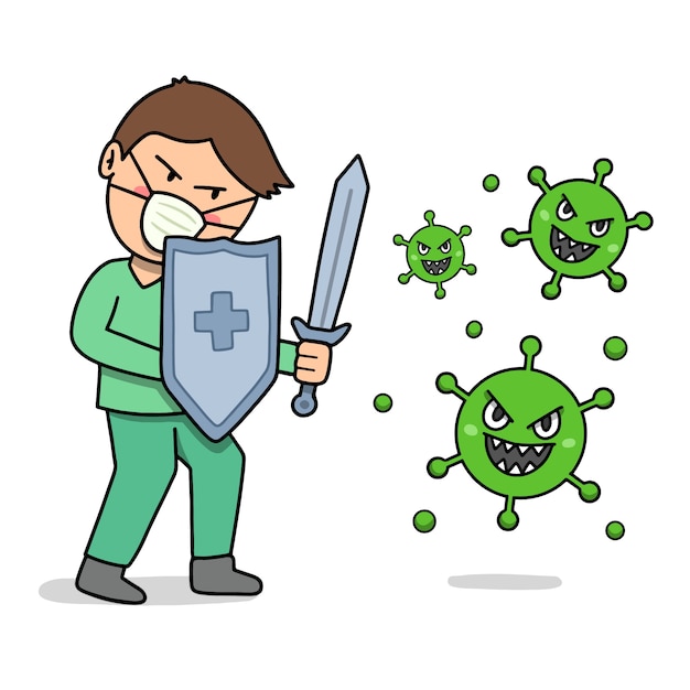 Fight the virus concept