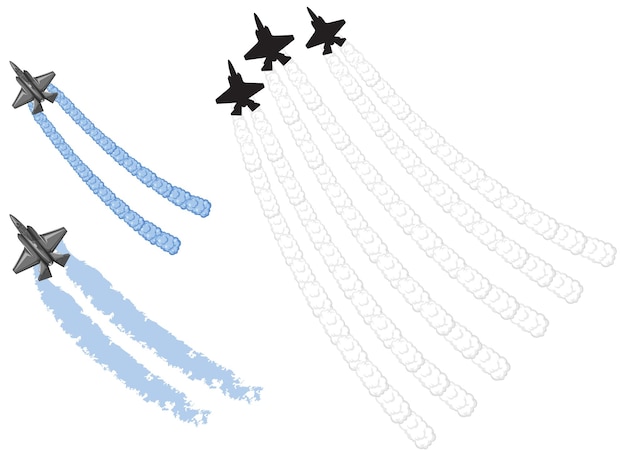 無料ベクター 煙のある戦闘機