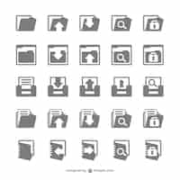 Free vector files flat icons pack