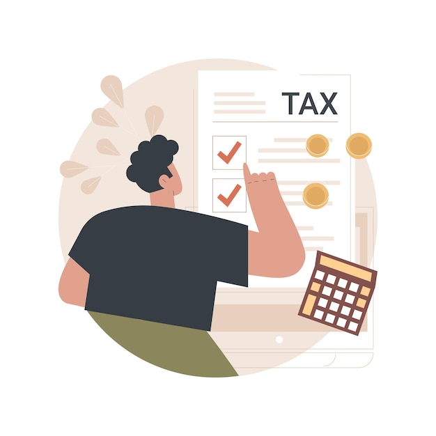 Filing the taxes abstract concept illustration