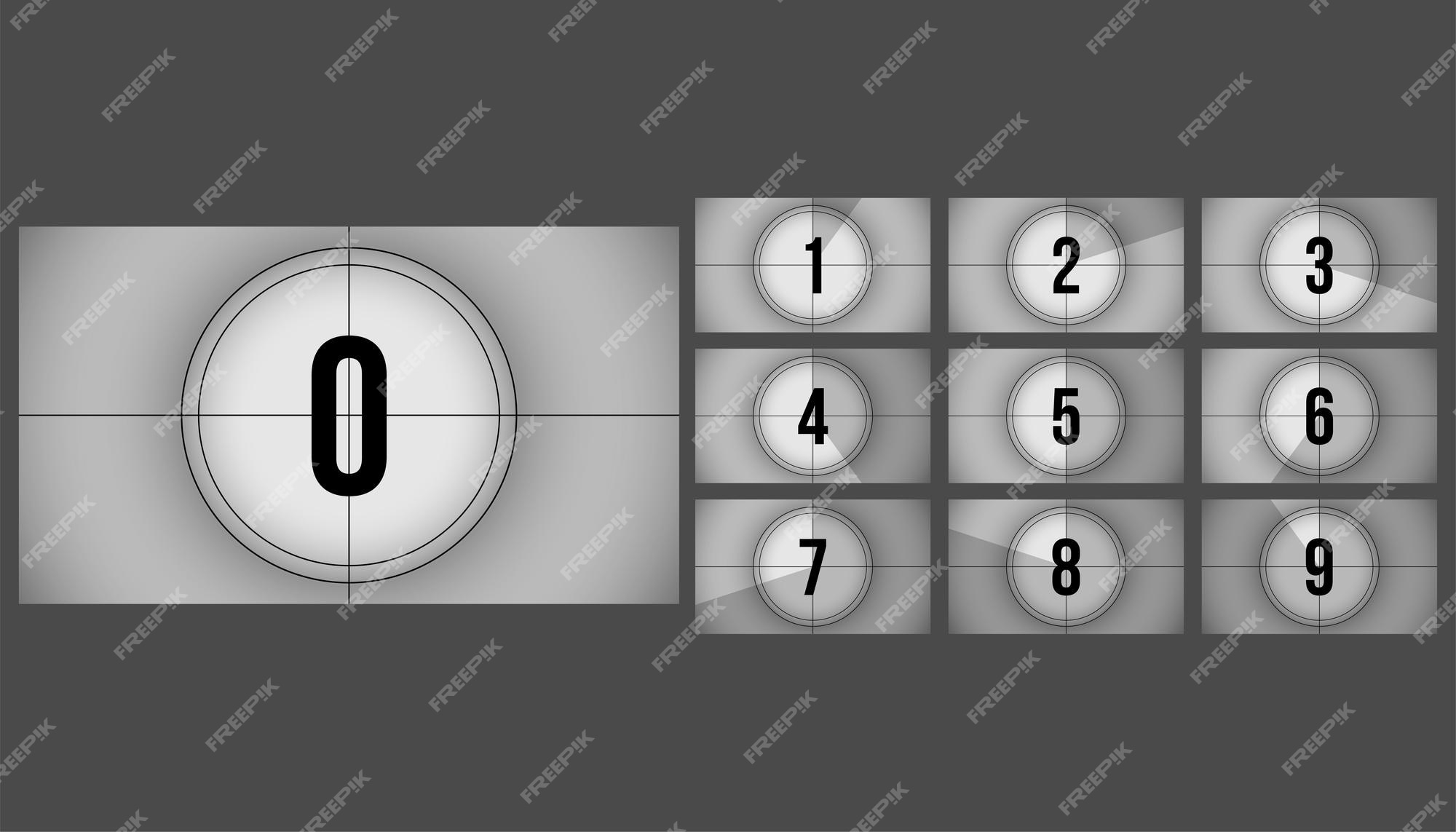 Black lcd counter - countdown timer Royalty Free Vector