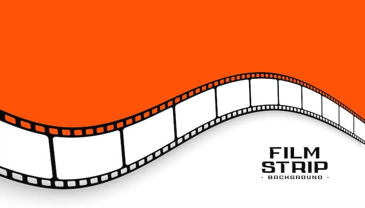 無料Vector テキストスペースベクトルイラストとフィルムストリップの背景