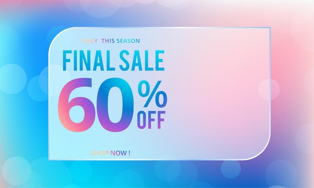 Final Sale Poster Design With 60% Discount Offer On Orange Background