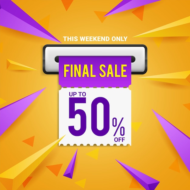 Free vector final sale special offer banner template
